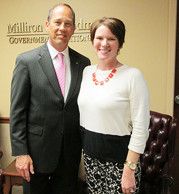 Senator Joe Scarnati and PRVCA Executive Director Heather Leach