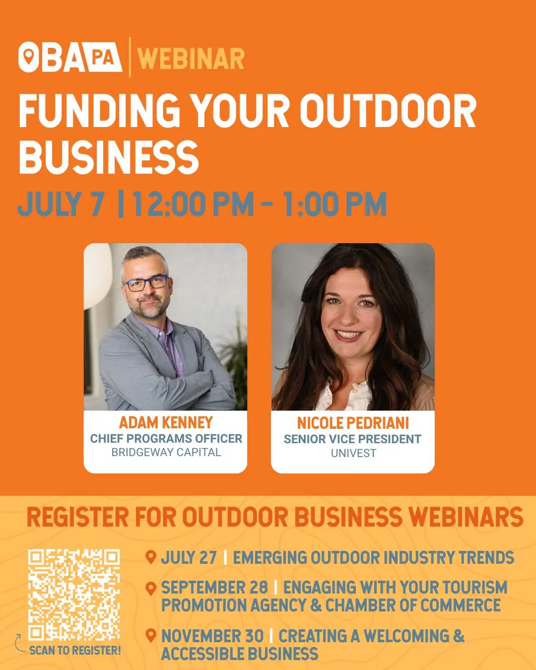 OBA webinar on funding